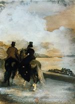 Two Riders by a Lake 1861